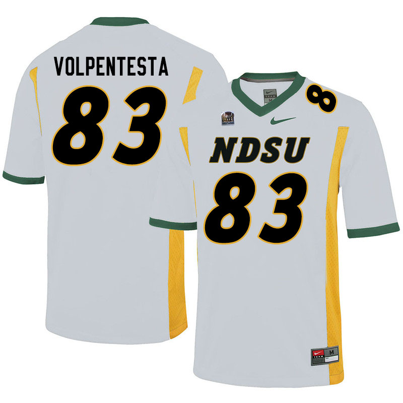 Men #83 Giancarlo Volpentesta North Dakota State Bison College Football Jerseys Sale-White